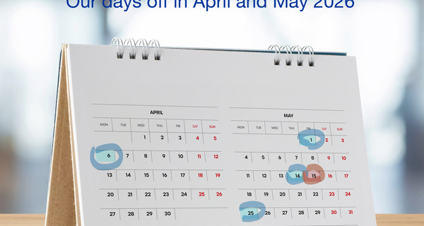 Holidays in April and May